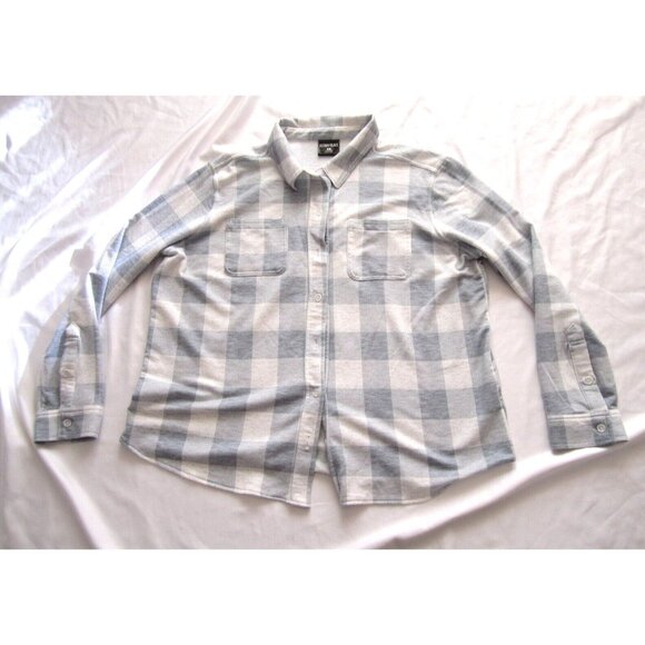 Women's 32 Degrees Heat Plaid Button Long Sleeve Shirt Sz L (WB309) - Picture 1 of 8